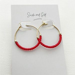 Beaded Hoop Earrings